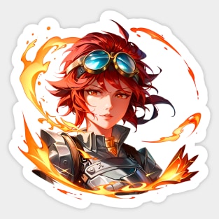 Realistic Anime Chandra Nalaar - Planeswalker Sticker